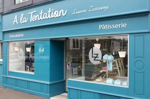 Design extérieur de la pâtisserie La tentation